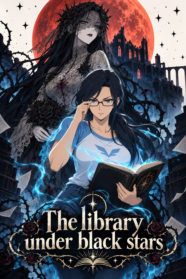 The library under black stars