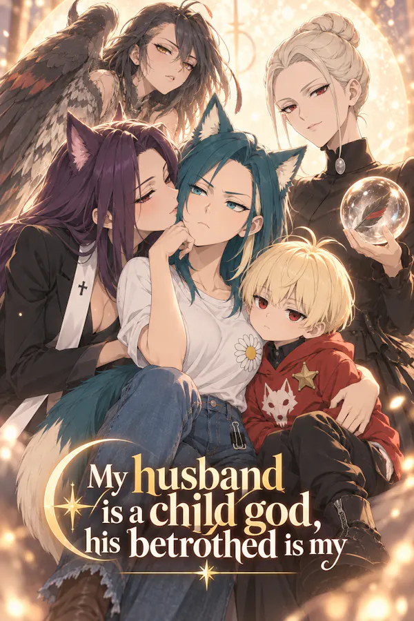 My husband is a child god, his betrothed is my alpha, i'm their cosmic wedding planner?! All because my boss bit me